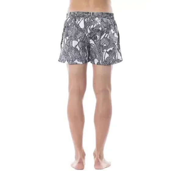 Roberto Cavalli Sport Monochrome Printed Swimsuit IT583XL/Black/White